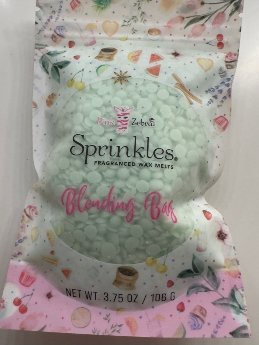 Pink Zebra Sprinkles Blending Bag -